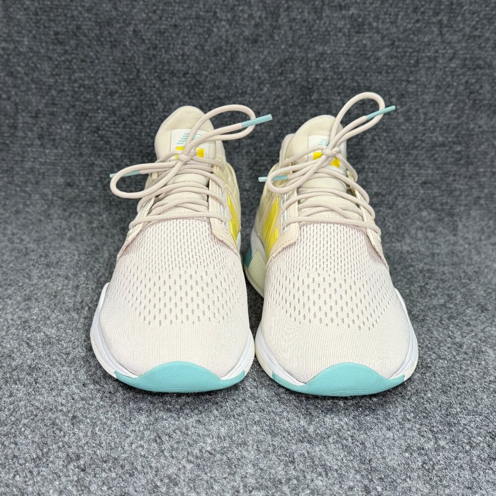 New Balance 247 v2 Running Shoes Women's Size 10 Tan Yellow Blue Athletic Retro - Picture 2 of 14